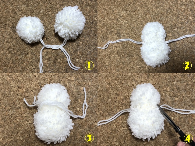 毛糸のポンポンで雪だるまの作り方 帽子はフェルトで ためになるサイト